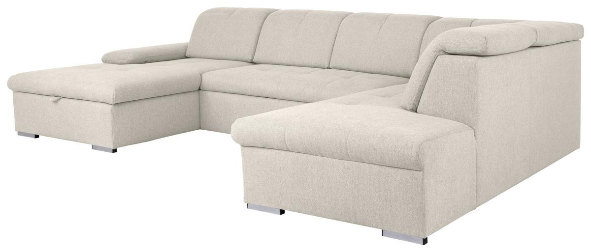 Wohnlandschaft Ramzes Beige U: 173x328x215 cm - Beige/Grau, Design, Textil (173/328/215cm) - MID.YOU