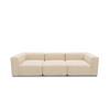 3-sitzer-sofa Creme B: 301 Cm - Creme/Schwarz, Design, Textil (301/69/108cm) - MID.YOU