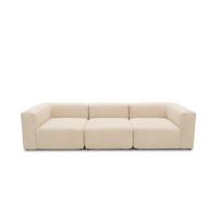3-sitzer-sofa Creme B: 301 Cm - Creme/Schwarz, Design, Textil (301/69/108cm) - MID.YOU