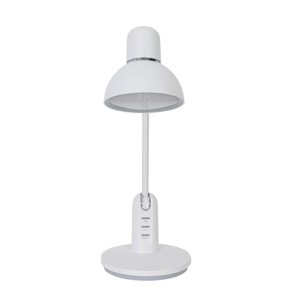 LED-Schreibtischleuchte Luana - Weiß, MODERN, Kunststoff/Metall (46,7/23,9/16,4cm) - Luca Bessoni