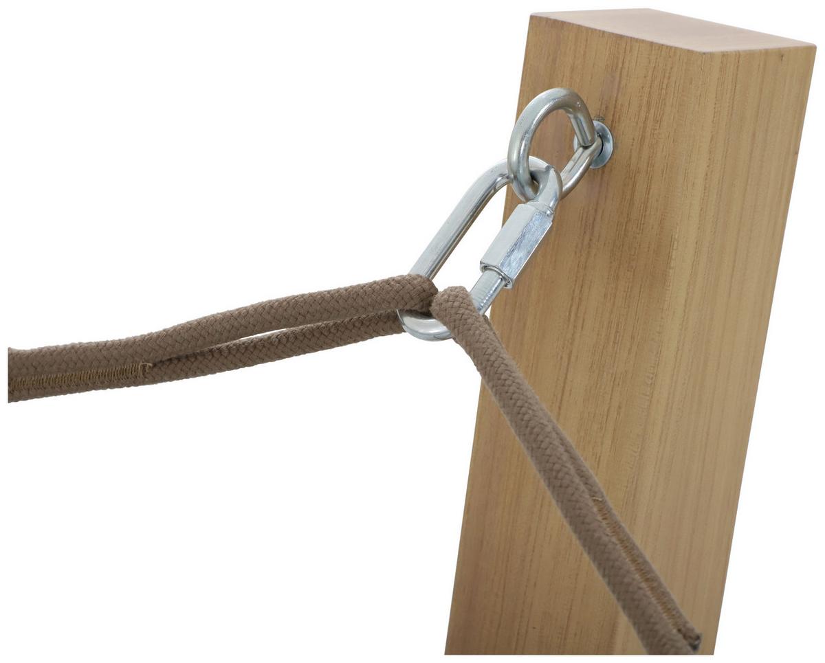 Hängematte Cesena - Gelb/Hellgrau, MODERN, Textil/Metall (296/111/108cm) - Beldano