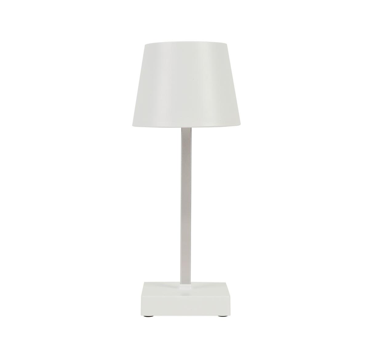 Tischlampe Borka dimmbar Weiß - Weiß, MODERN, Kunststoff/Metall (10,5/26cm) - Luca Bessoni