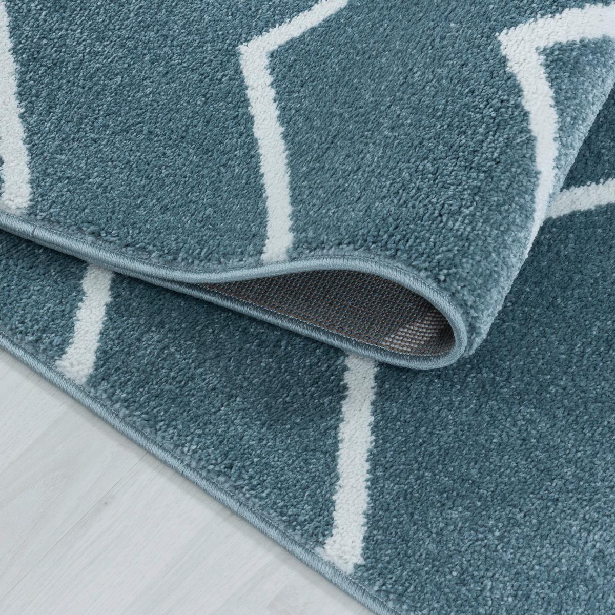 Teppich Läufer Blau Rio 80x250 cm - Blau, Basics, Textil (80/250cm)