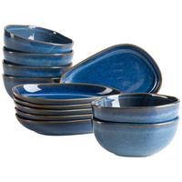 Snackschalenset Cordelia Blau, 12-teilig - Blau, Trend, Keramik - Mäser