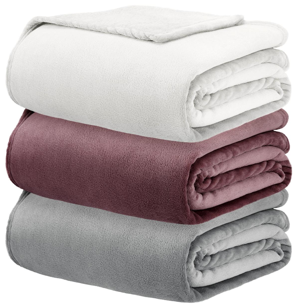 Měkká deka Michael XXL, 200/240cm - fialová, textil (220/240cm) - Modern Living