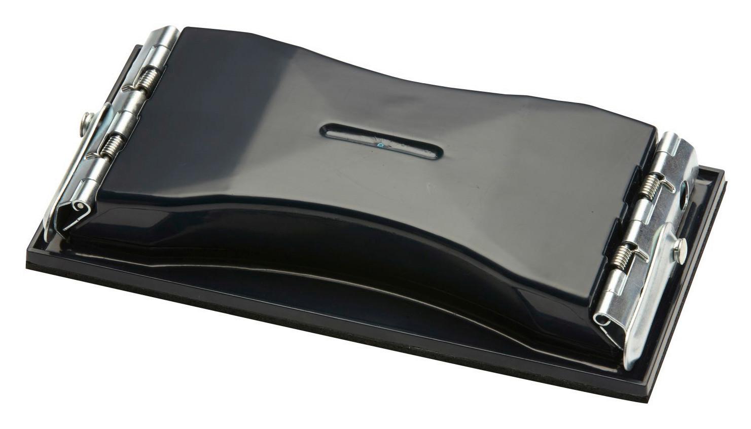 Handschleifer Mit Schaumstoffauflage 10x21 cm - Schwarz, KONVENTIONELL, Kunststoff/Metall (21.3cm) - Gebol