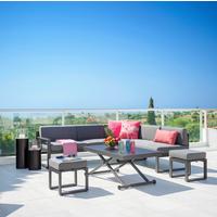 TERASOVÁ SEDACÍ SOUPRAVA MOSKAU 1 - šedá/antracitová, Moderní, kov/textil (200/213/62cm) - Mömax