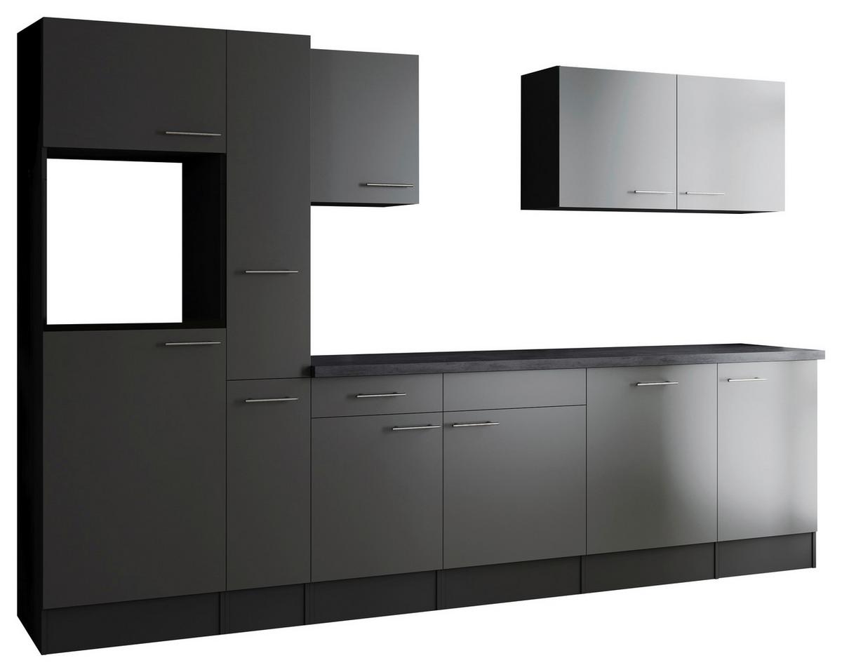 Küchenleerblock Oliver Grau B: 310 cm - Grau, Design, Holzwerkstoff (310cm) - Respekta