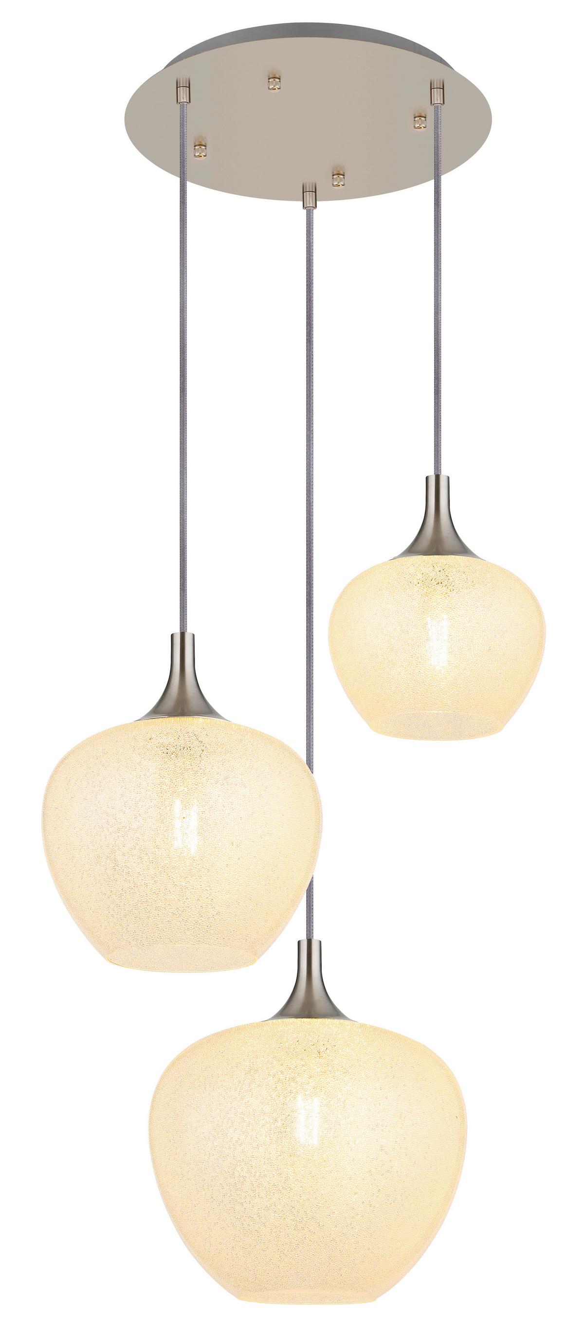 Hängeleuchte Som - Transparent/Nickelfarben, MODERN, Glas/Metall (49/120cm) - Novel