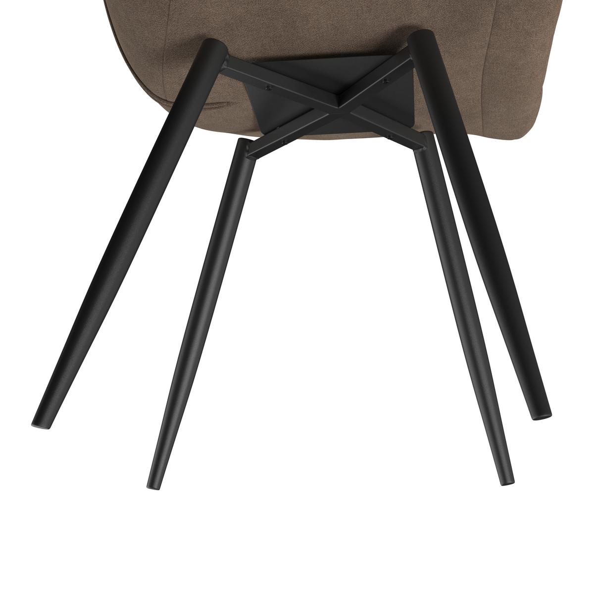 Židle Suri SURI - černá/světle šedá, Moderní, kov/dřevo (46/87/61cm) - Bessagi Home