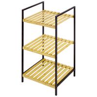 Polc Franz 1 - natúr színű/fekete, Modern, természetes anyagok/fém (37,5/70/33cm)