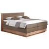 Boxspringbett H3xh3 Mit Topper & Bettkasten 160x200 Moneta - Eichefarben/Beige, MODERN, Holz/Textil (160/200cm) - MID.YOU