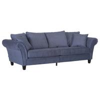 Bigsofa Lamour - Dunkelgrau/Dunkelbraun, KONVENTIONELL, Holz/Textil (270/80/110cm) - Livetastic
