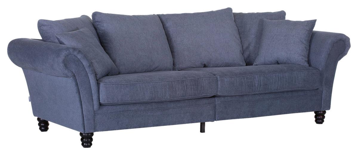 Bigsofa Lamour - Dunkelgrau/Dunkelbraun, KONVENTIONELL, Holz/Textil (270/80/110cm) - Livetastic