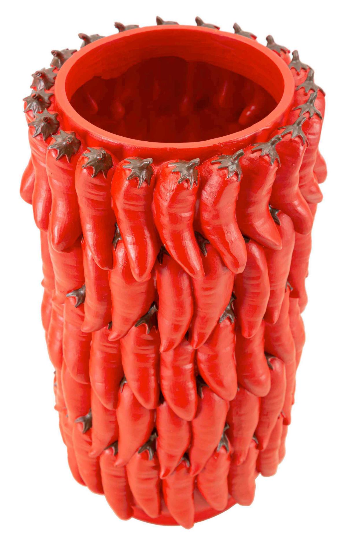 Vase Chili Rot B: 20 Cm - Rot, Basics, Kunststoff (20/34/20cm)