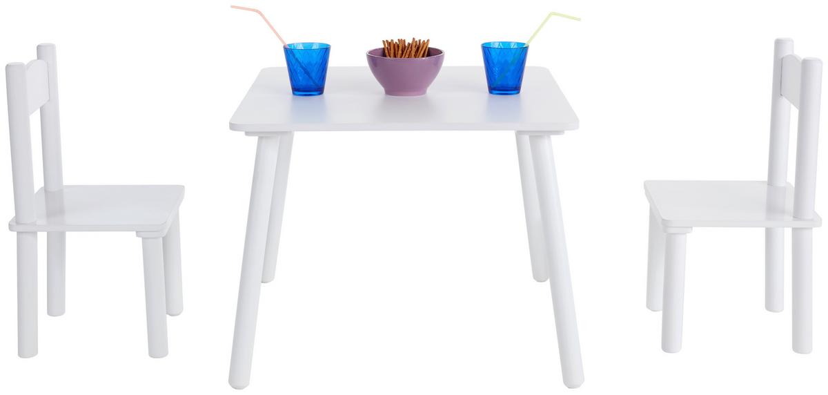 Kindersitzgruppe Bambini Weiß 3-Tlg. - Weiß, MODERN, Holz/Holzwerkstoff - P & B