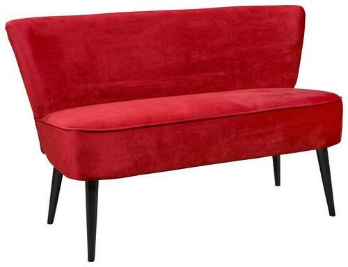 2místna pohovka Lord-trend červená - černá/červená, Trend, dřevo/kompozitní dřevo (140/83/75cm) - MID.YOU