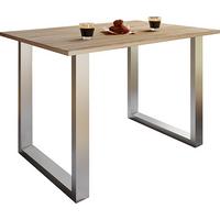 Jídelní stůl, dub sonoma/barvy stříbra - barvy stříbra/Sonoma dub, Basics, kompozitní dřevo (140/50/76cm) - MID.YOU