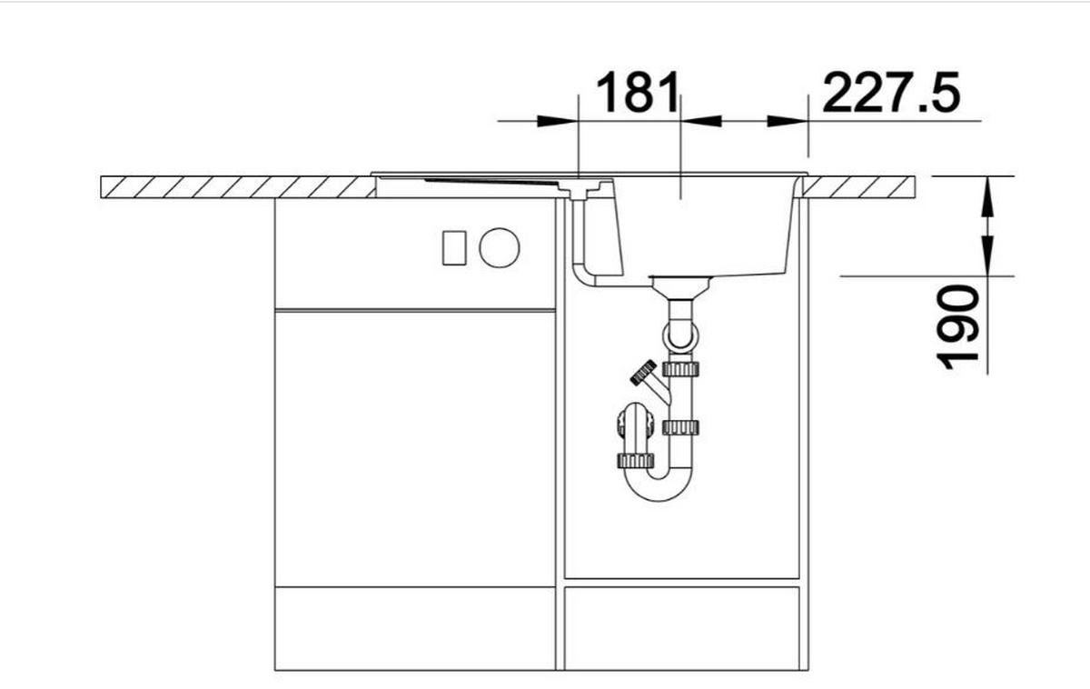 Granitový dřez BLANCO ZIA 45 S - šampaňská (78/50/19cm) - Blanco