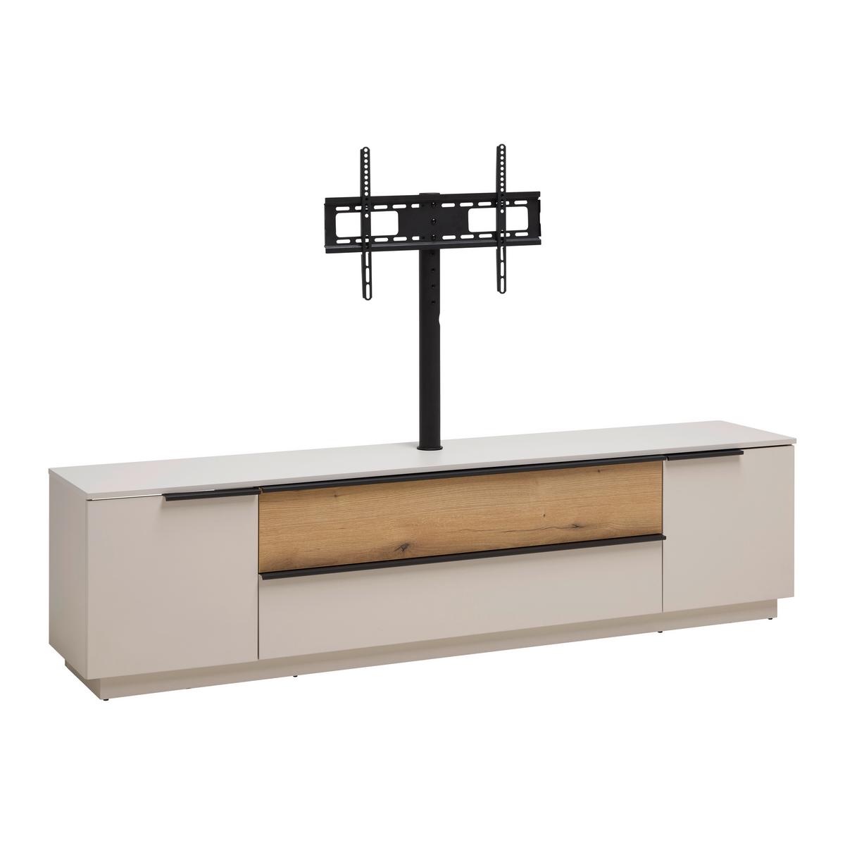 TV-Element Neo vč. LED dekor dub/kašmír - barvy dubu/černá, Moderní, kov/kompozitní dřevo (210/53/40cm) - Mömax