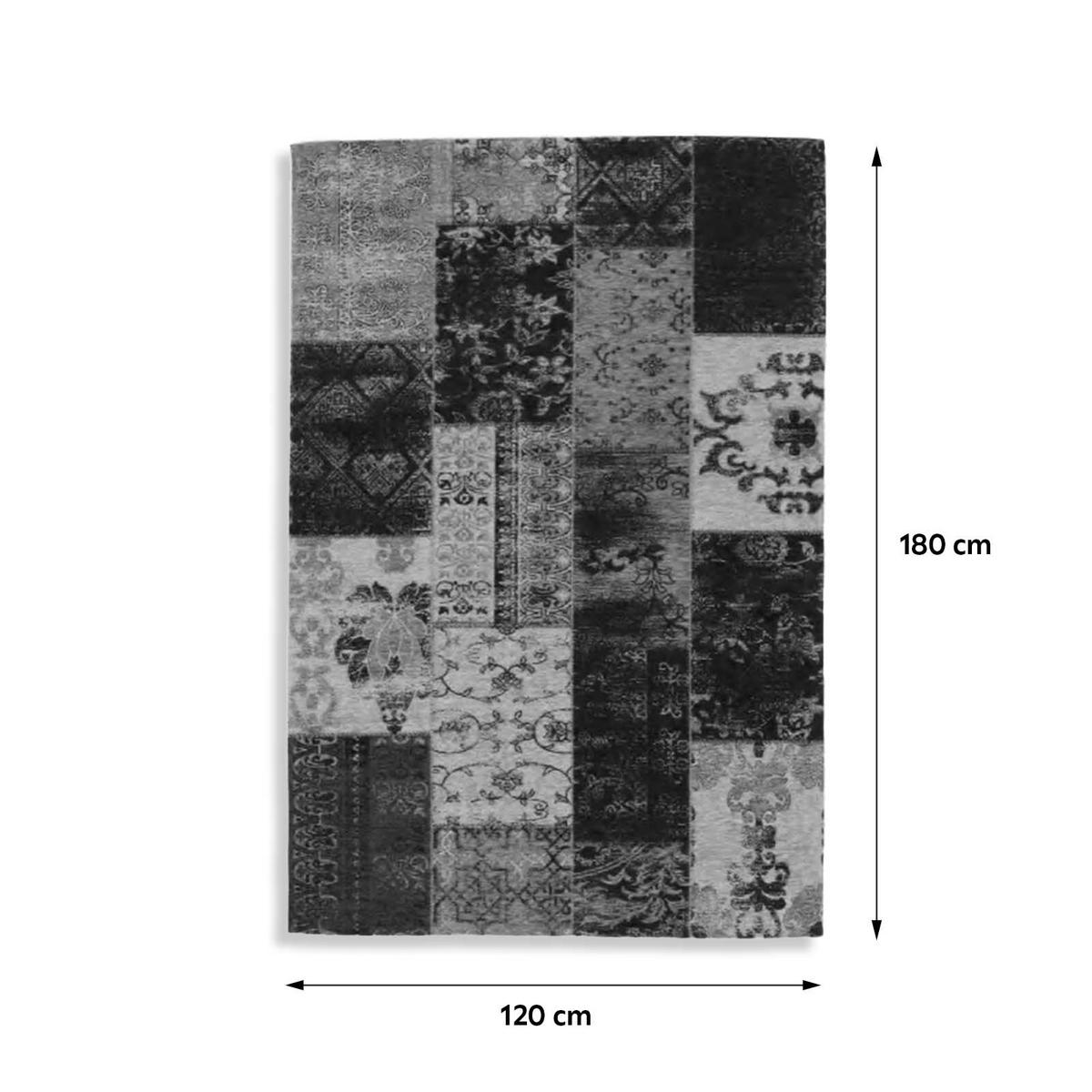 Vintage-Teppich Alanis Allover Grau 120x180 cm - Grau, LIFESTYLE, Textil (120/180cm) - Novel