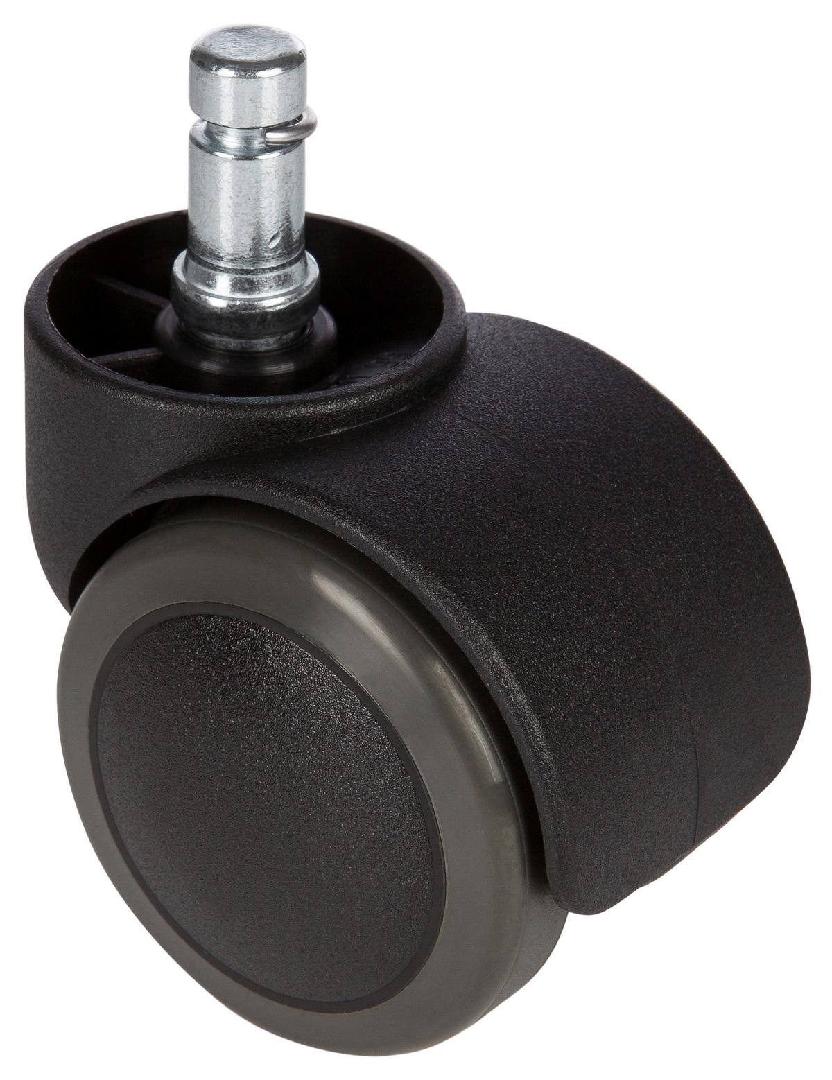 Bürostuhlrollen Rolo Schwarz Ø 5 Cm 5er-Set - Schwarz, Basics, Kunststoff/Metall (5/6/5cm) - MID.YOU