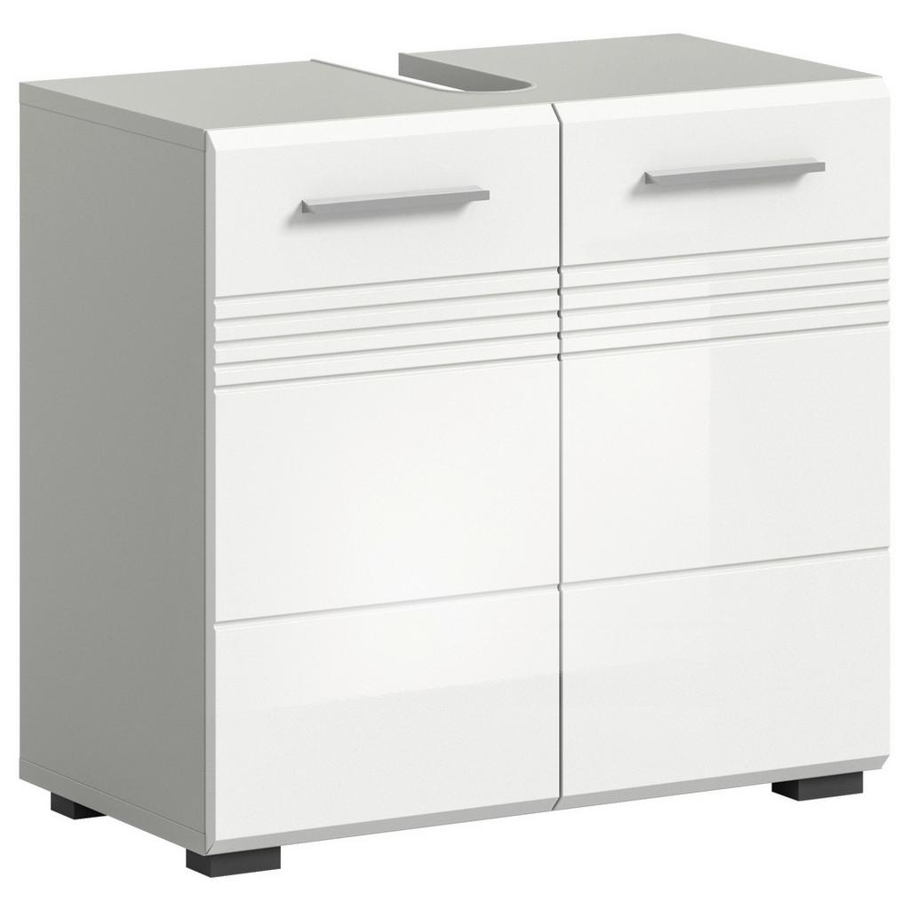 Waschbeckenunterschrank Copa BxH: 60x56 cm Weiß Hochglanz