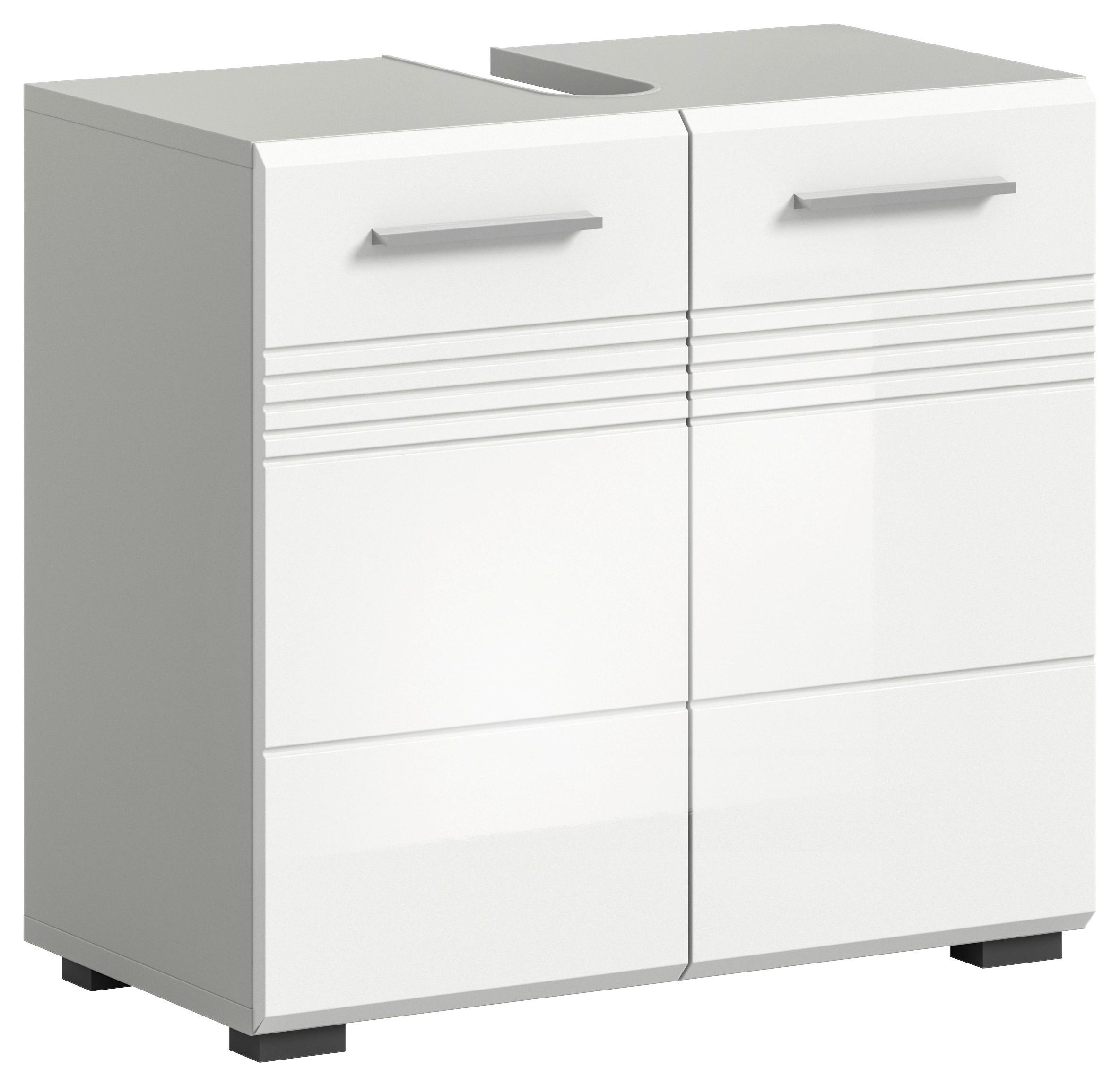 Waschbeckenunterschrank Copa BxH: 60x56 cm Weiß Hochglanz