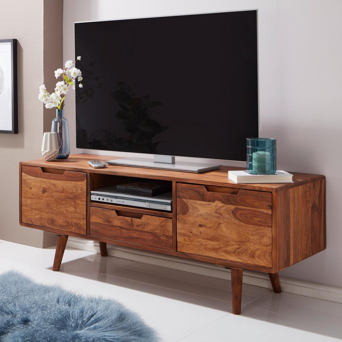 Sideboard Sheesham Sheeshamfarben B: 135 Cm - Sheeshamfarben, Design, Holz (135/51/45cm) - MID.YOU