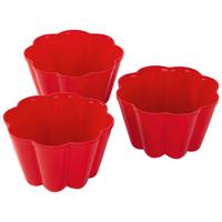 Puddingform 3er-Set Je 200 ml, Verschiedene Farben - Blau/Rot, KONVENTIONELL, Kunststoff (9.5/6.8cm)