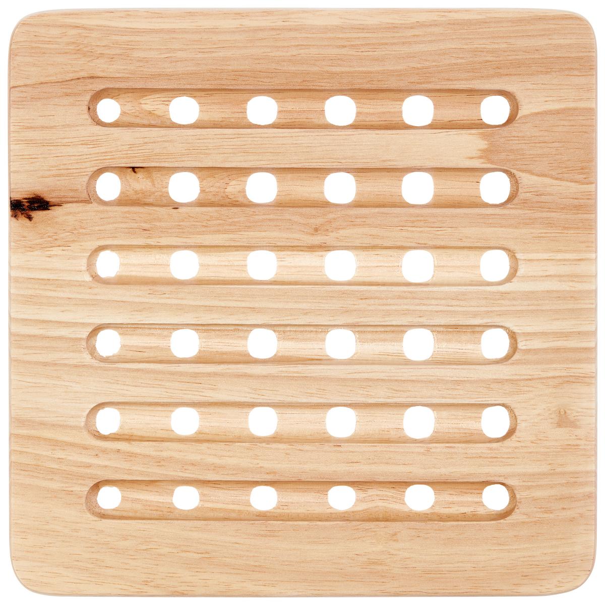 Topfuntersetzer Aus Holz Malea, 19x19 Cm - Naturfarben, ROMANTIK / LANDHAUS, Holz (19/19/1.2cm) - James Wood