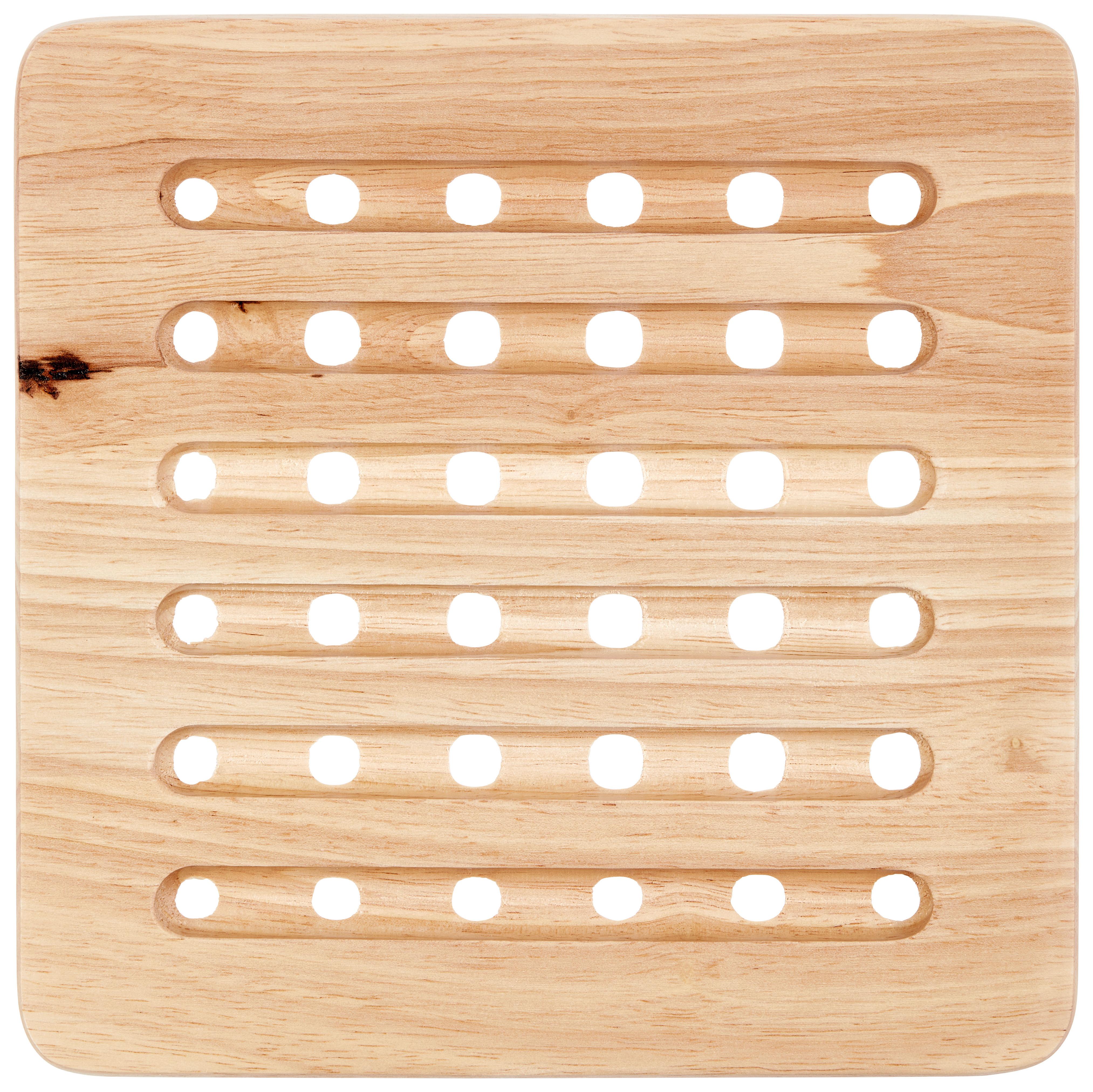 Topfuntersetzer Aus Holz Malea, 19x19 Cm