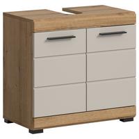 Waschbeckenunterschrank Scout Kaschmir/Naturfarben B: 60 cm - Kaschmir/Schwarz, MODERN, Holzwerkstoff (60/56/34cm) - MID.YOU