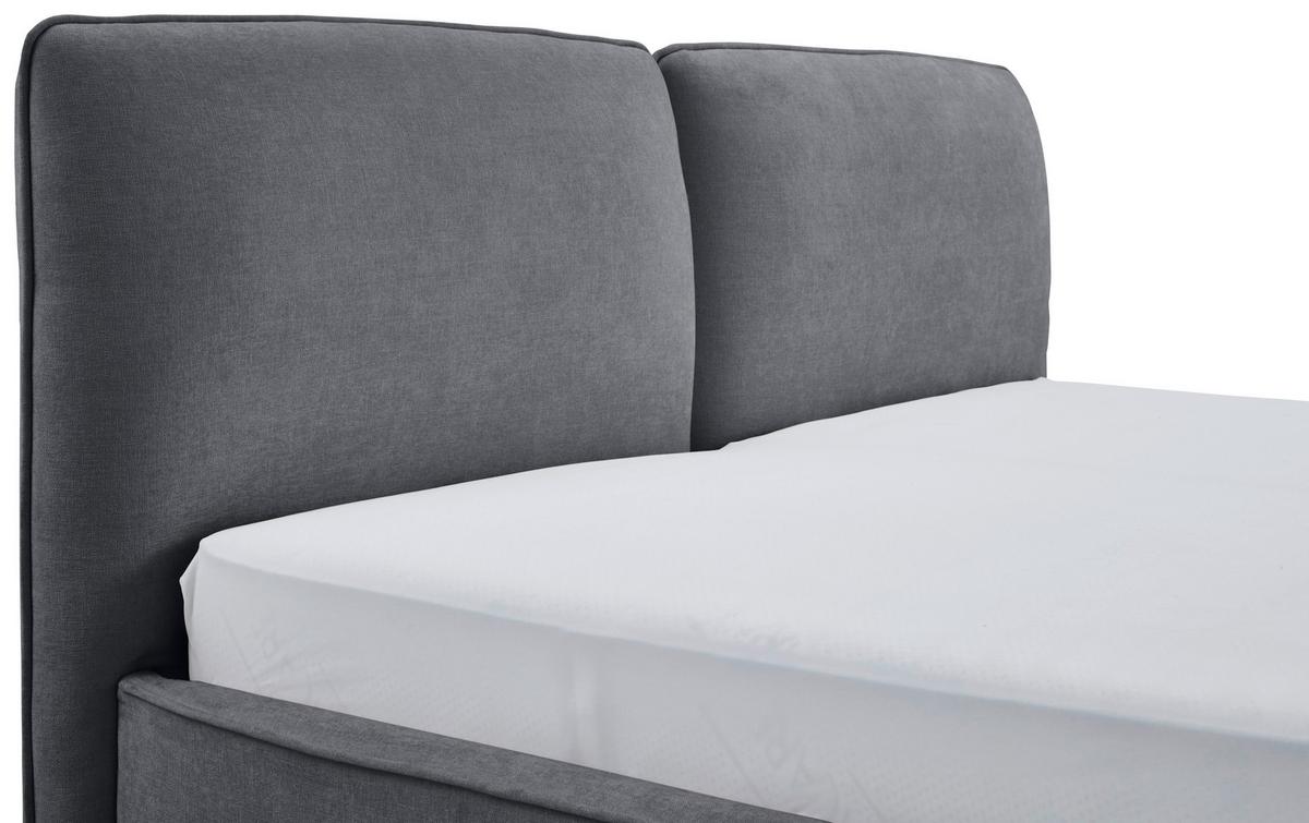 Polsterbett Infinity Liberty Grau 180x200cm - Schwarz/Grau, MODERN, Textil (180/200cm) - Livetastic