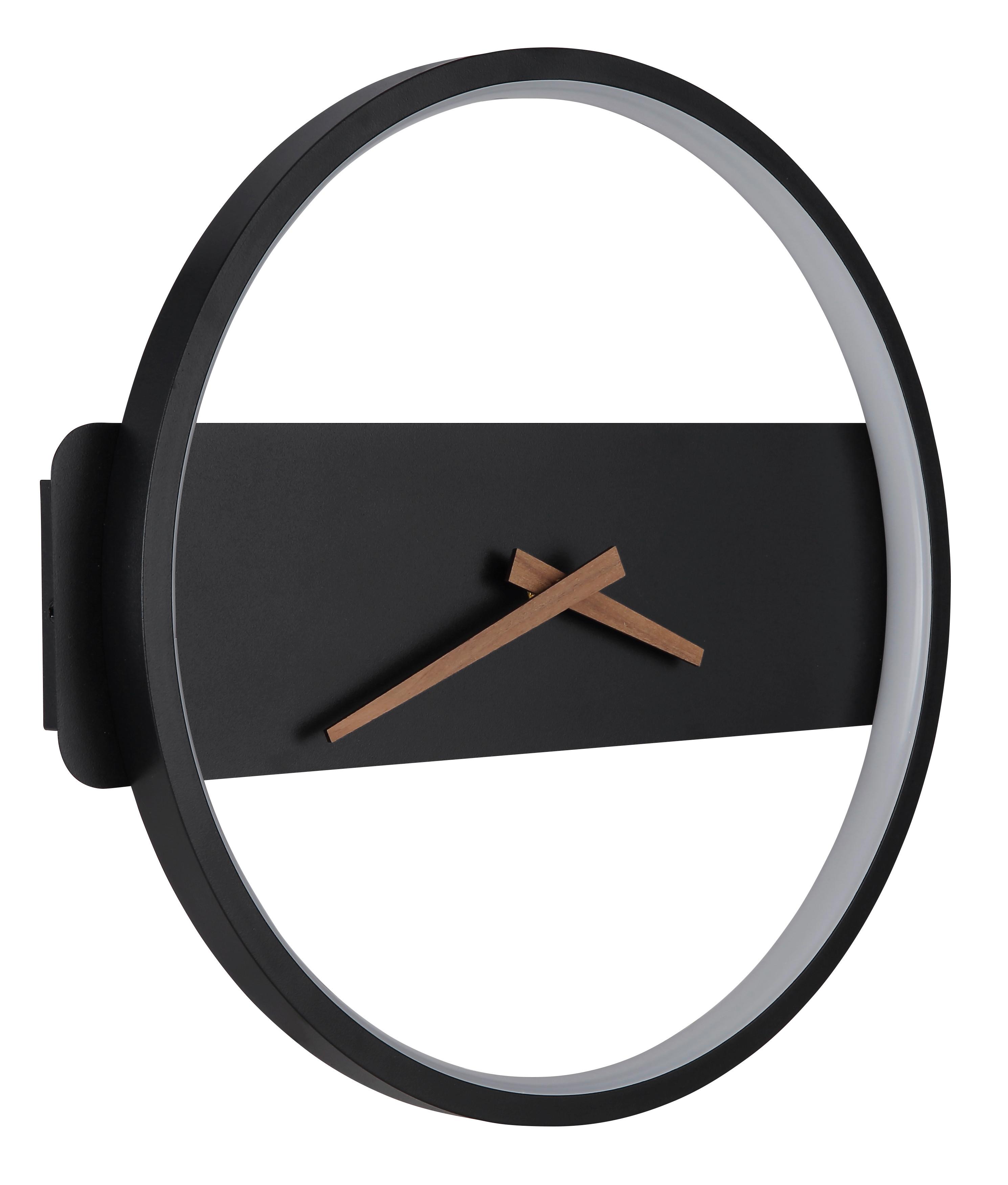 Wanduhr Batteriebetrieb - Schwarz/Weiß, Design, Kunststoff/Metall (35/32/5,5cm) - Globo