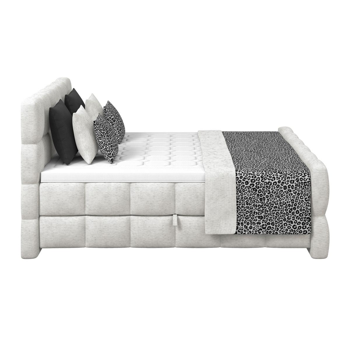 Boxspringbett Brisbane inkl. Bettkasten 180x200 - Creme/Schwarz, Trend, Holz/Holzwerkstoff (180/200cm) - Sembella