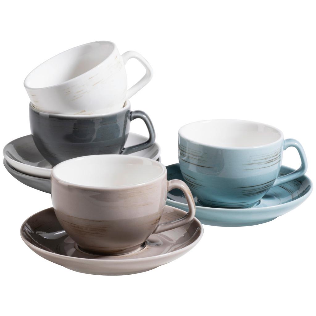 Kaffeeservice Derby Blau Grau Weiß Beige