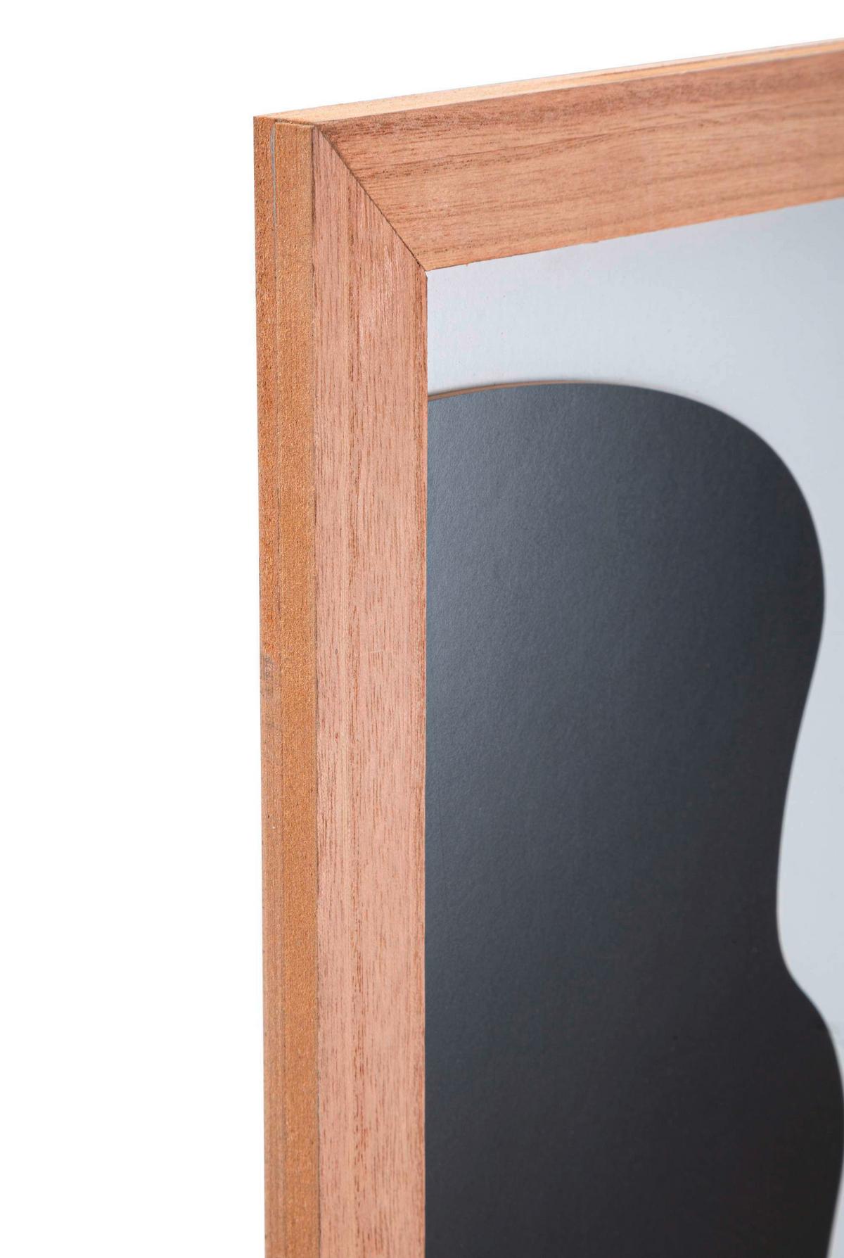 Wanddeko Astry A Schwarz, Weiß B: 60 cm - Basics, Holzwerkstoff (60/80/2 cm)