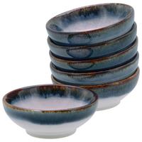 Dipschalenset 6 -Teilig. Cascade Steinzeug: Weiß/Graublau - Graublau/Weiß, Design, Keramik - Creatable