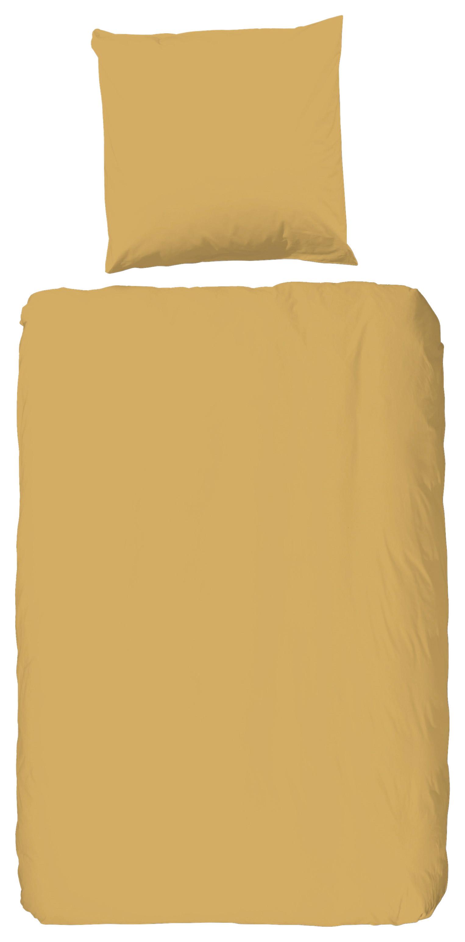 Bettwäsche Gelb Goldfarben 135x200 Cm - Goldfarben, Basics, Textil (135/200cm)