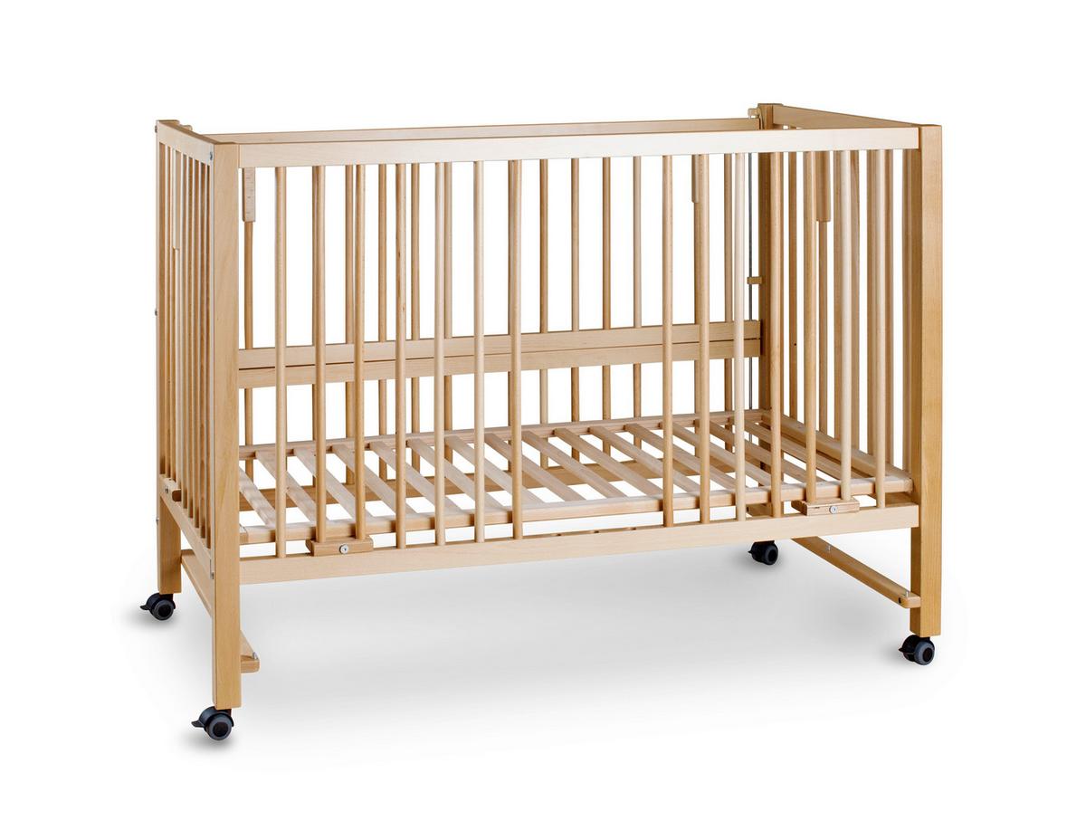 Beistellbett Buche - Buchefarben, Basics, Holz (124/90/64cm) - tiSsi