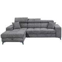 Ecksofa Sydney Anthrazit S: 172/268 cm - Anthrazit/Schwarz, KONVENTIONELL, Textil (172/268cm) - MID.YOU