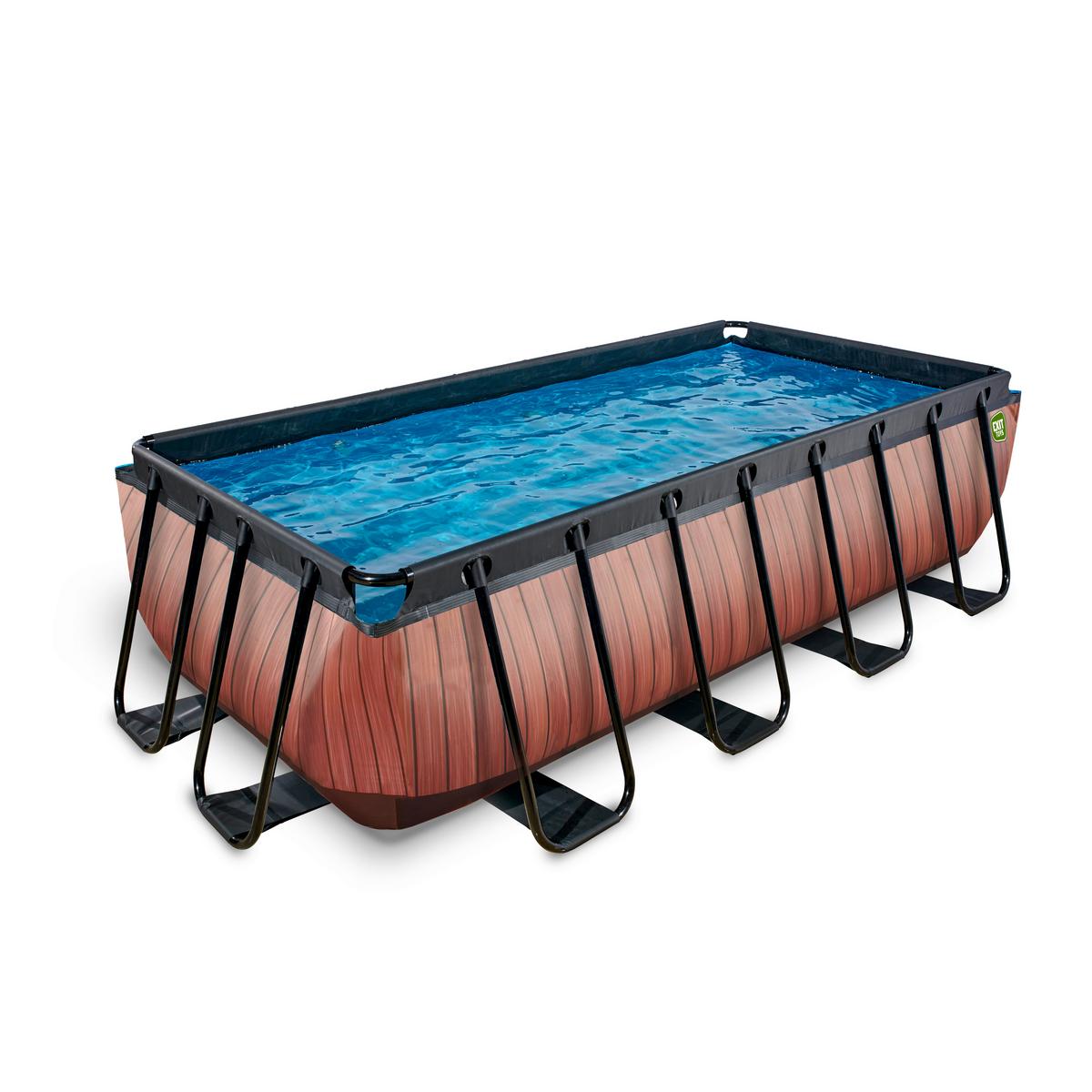 Pool-set Exit Wood Pool - Braun, KONVENTIONELL, Kunststoff (400/200/100cm) - EXIT Toys