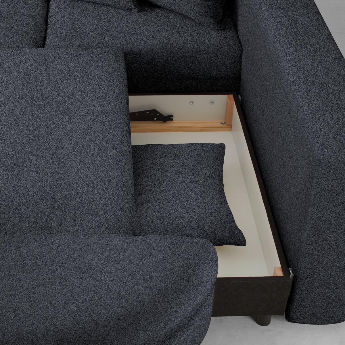 Rohová sedačka AXEL, pravá, tmavě šedá tkanina - černá/tmavě šedá, Moderní, kov/textil (291/250cm) - Mömax