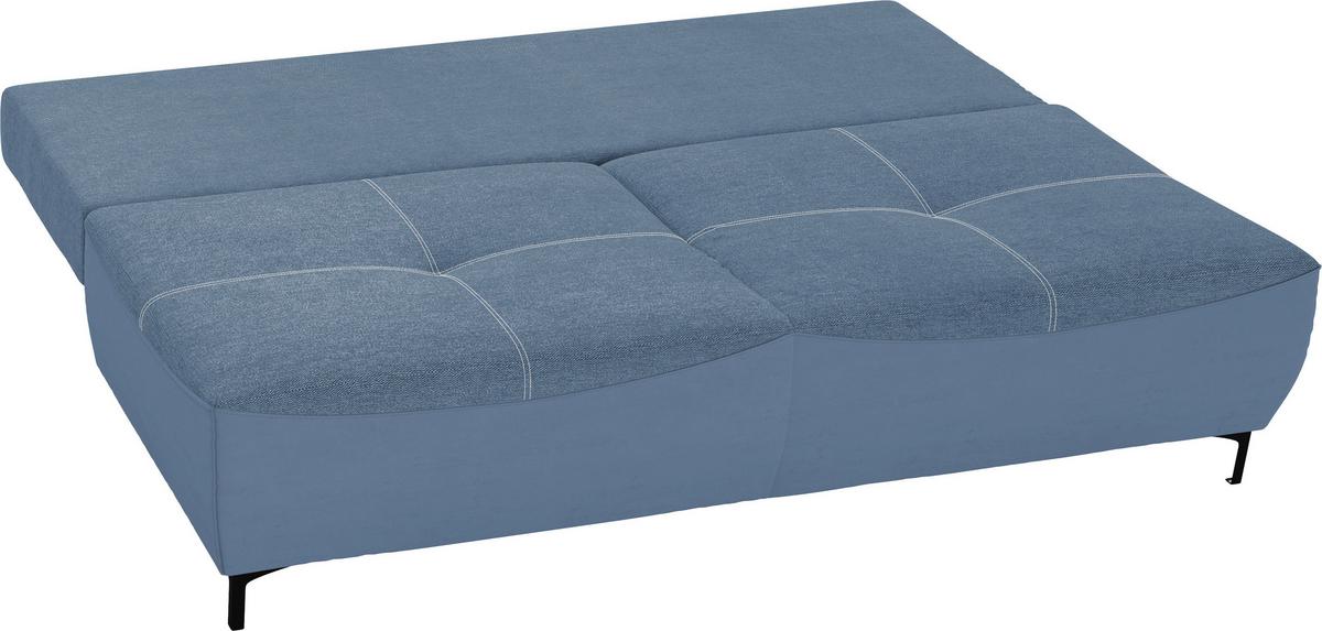 2-sitzer-sofa Mit Schlaffunktion Wendy B: 197 Cm - Blau/Schwarz, Design, Textil (197/94/96cm) - MID.YOU