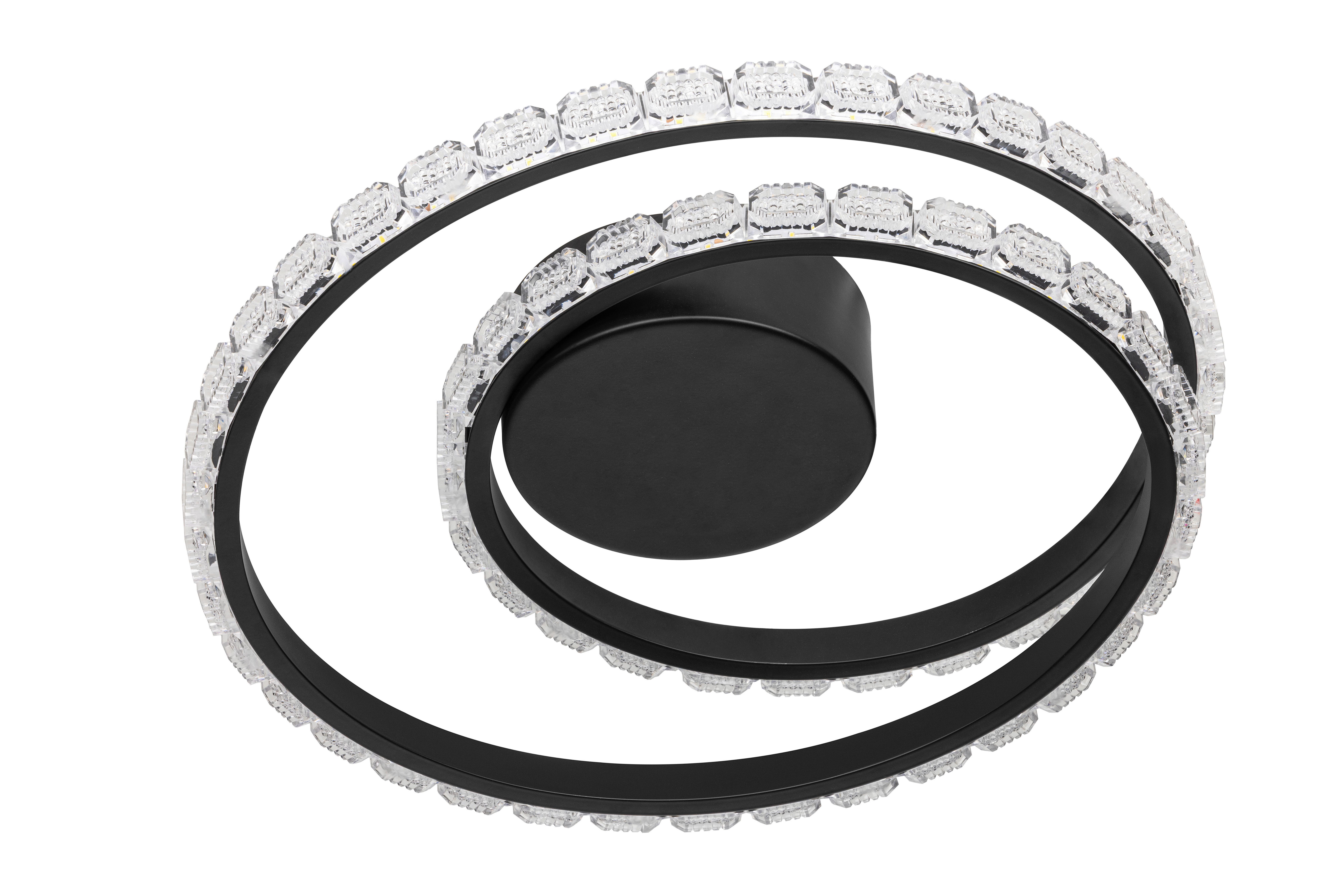 STROPNÍ LED SVÍTIDLO NORBERT - černá, Romantický / Rustikální, kov/plast (42,5/7cm) - Mömax