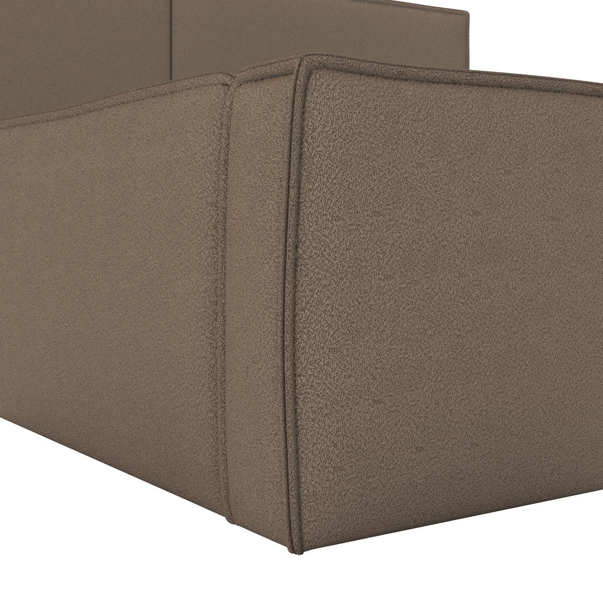 Čalúnená posteľ SERENA 180x200 cm, hnedá - hnedá/čierna, Modern, kov/drevo (180/200cm) - Bessagi Home