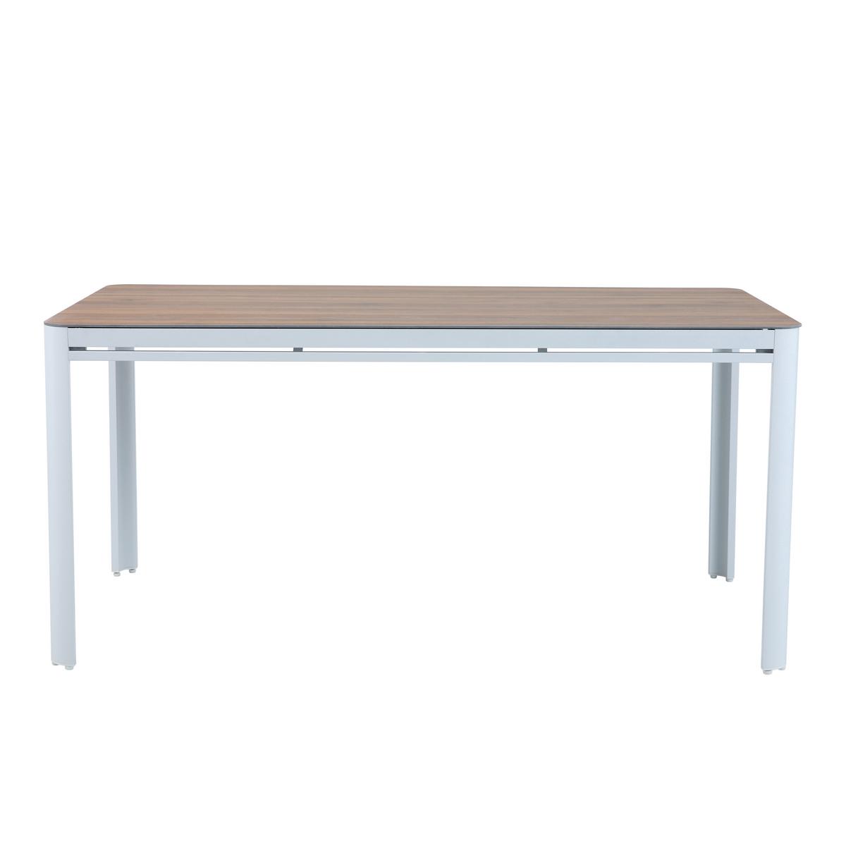 Gartenset Zora 5tlg - Weiß/Teakfarben, MODERN, Metall (160/90/74cm) - Ambia Garden