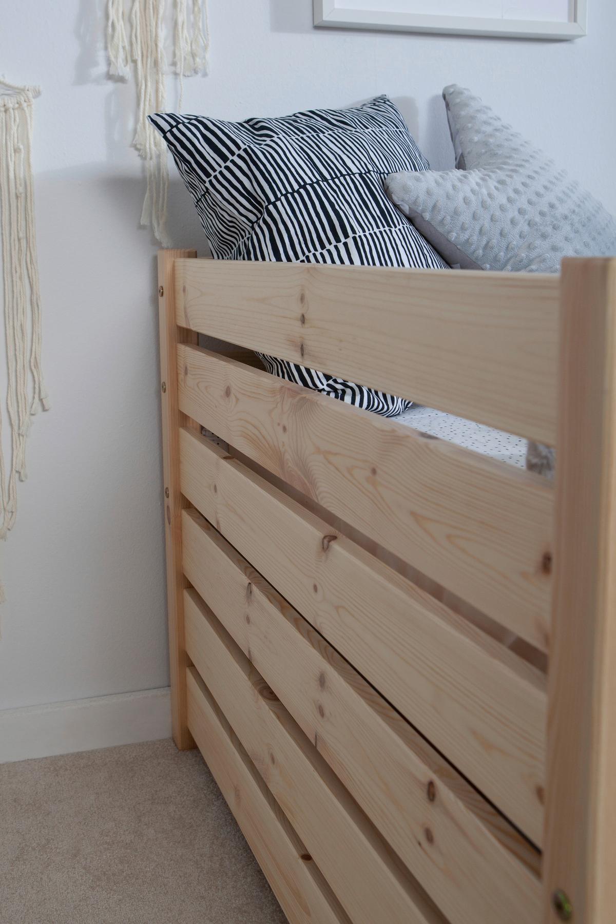 Stauraumbett Naomi - Naturfarben, MODERN, Holz (90/200cm) - MID.YOU