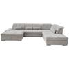 Wohnlandschaft Dalida Mit Schlaffunktion Silberfarben - Chromfarben/Silberfarben, Design, Textil (195/376/254cm) - Livetastic